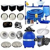Kit Piscina Filtro Syl400 Bomba 1 2 110v Com Iluminação