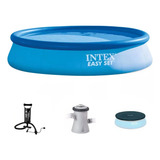 Kit Piscina Inflável 5 621 Litros Filtro Capa Bomba Intex