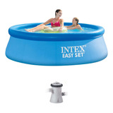 Kit Piscina Inflável Easy Set 2.419 Litros + Bomba Filtro