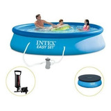 Kit Piscina Inflável Intex 9 792l Capa Bomba Filtro