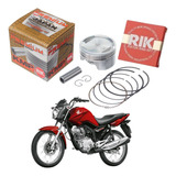 Kit Pistão Anéis Rik Honda Cg 150 Titan Bros 1mm Competição