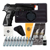 Kit Pistola Airsoft C12 6mm Cilindro Co2 Alvos Itens
