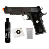 Kit Pistola Airsoft Marcux Green Gás Full Metal + Acessórios