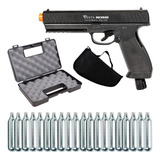 Kit Pistola Paintball Co2 Vesta 50 Rossi maleta capa 20cili