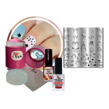 Kit Placa Esmalte Carimbo