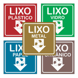 Kit Placa Lixo Vidro
