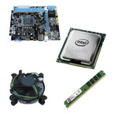 Kit Placa Mãe 1155 Intel Dual Core Memória 4gb Ddr3 Cooler