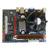 Kit Placa Mãe 775 Ddr3 Dual Core Cooler 2gb Ddr3 Oem