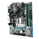Kit Placa Mãe 775 Processador Cooler 4gb Memória Ddr2