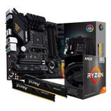 Kit Placa Mãe Asus Tuf B550m Plus Ryzen 7 5700g 2x8gb Fury