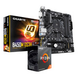 Kit Placa Mãe Gigabyte B450m Ds3h Ryzen 3 4100 4 0ghz Turbo