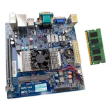 Kit Placa Mãe Itx Processador Intel Dualcore 1.8 + 4gb Ddr3 