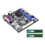 Kit Placa Mãe Mini Itx Processador Dual Core Memória 4gb
