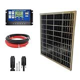 Kit Placa Solar Painel Fotovoltaica 80w Watts Controlador 30a