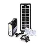 KIT PLACA SOLAR PORTATIL 3 LAMP LED LUZ EMERGENCIA LK 3102