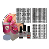 Kit Placas Carimbos Unhas