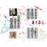 Kit Placas Carimbos Unhas Apipila L Festa