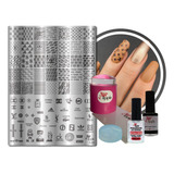 Kit Placas Carimbos Unhas