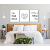 Kit Placas Decoração Parede Casa Casal Frases Tendencia Amor
