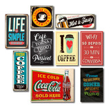 Kit Placas Decorativas Cozinha Frases Mdf