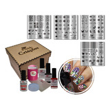 Kit Placas E Carimbos De Unhas