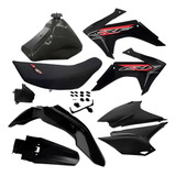 Kit Plastico Crf 230 2018 Avtec Adaptável Xr 200 Preto