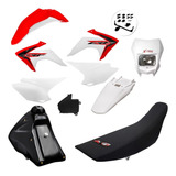 Kit Plastico Crf 230 Avtec Adaptável Xr 200 E Farol Completo