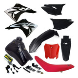 Kit Plástico Crf230 Banco Verm Number Preto Verm Tanque 7 L