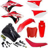 Kit Plástico Crf230 Number Plate Verm brc Banco Verm Tanque