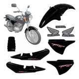 Kit Plástico Injetado Com Adesivo Titan 150 2004 A 08 Preto