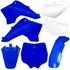 Kit Plástico Tr 50 / 100 / 125 Protork Azul Motocross Trilha
