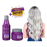 Kit Platinum Blond Shampoo Máscara Forever Liss Brinde