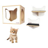 Kit Play Gatos Nicho Prateleira Carpete Face Cat Cj3pcs
