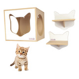 Kit Play Gatos Nicho Prateleira Step Face Cat Nekocat Cj3pcs