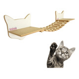 Kit Play Gatos Prateleiras Step Face Cat Ponte Cj 3 Pcs