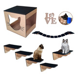 Kit Play Nicho Gato 7 Pcs Playground Completo Escova Gato