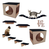 Kit Play Nichos Para Gatos 9pcs 6mm Playground Cat Envio 24h