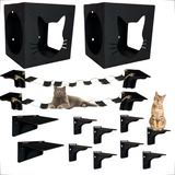 Kit Play Para Gatos 14 Pcs Carpete Nicho Ponte Plataformas