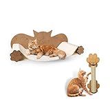 Kit Play Para Gatos 2 Peças Arranhador De Parede Gato Divertida Anti Stress Rede Cama Caminha Suspensa Gatos Pet Madeira MDF Box Fan