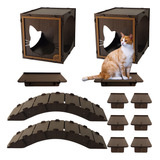 Kit Playground Brinquedo De Gato Suspenso Parede 12pç Oferta