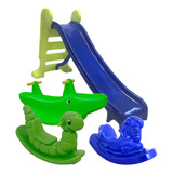 Kit Playground Parque Infantil Escorregador Gangorras