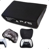 Kit Playstation 5 Capa Antipoeira 2 Cases Para Controles Ps5