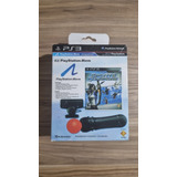 Kit Playstation Move Ps3 Completo Na Caixa Controle Move