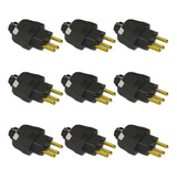 Kit Plugue Macho 2p t 10a Preto Weg Extensão 50 Peças