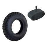 Kit Pneu 3 25x8 Carriola carrinho De Mão Câmara De Ar Cor Preto
