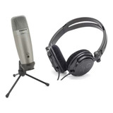 Kit Podcast Samson C01upropk C Microfone C01u Pro