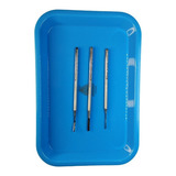 Kit Podologia Bandeja Azul 3 Bisturis 206 214 E 254a 