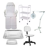 Kit Podologia Maca Mocho Exaustor Com Tripé Carrinho Brinde