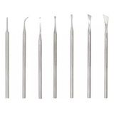 Kit Podologia Profissional 7 Instrumentos Podólogo Aço Inox