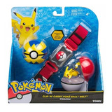 Kit Pokemon Cinto De Ação Com 2 Pokebolas E Pikachu B61paa